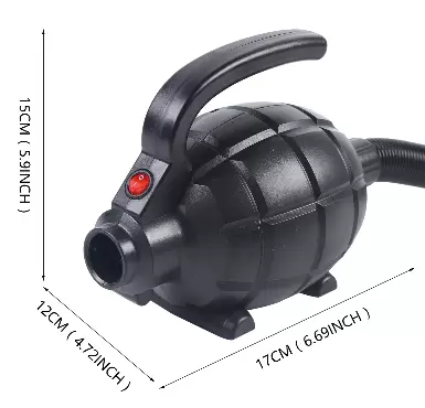 600W elektrická vzduchová pumpa pro nafukovací člun 1000 l/min Dobíjecí vzduchová matracová pumpa 2,4 PSI se 4 tryskami pro omílání vzduchové dráhy