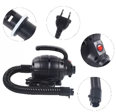 600W elektrická vzduchová pumpa pro nafukovací člun 1000 l/min Dobíjecí vzduchová matracová pumpa 2,4 PSI se 4 tryskami pro omílání vzduchové dráhy