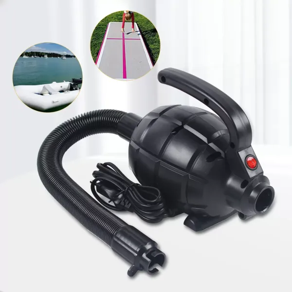 600W elektrická vzduchová pumpa pro nafukovací člun 1000 l/min 2,4 PSI nafukovací matrace se 4 tryskami pro omílání vzduchové dráhy
