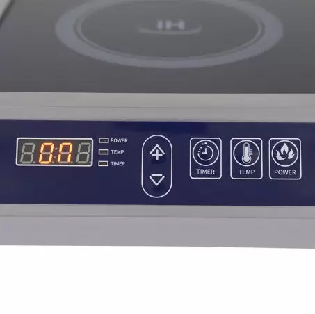 Elektrický indukční sporák 3,5 kW - 13 rychlostí - Digitální dotykové ovládání - 443 x 355 x 110 mm - nerezová ocel