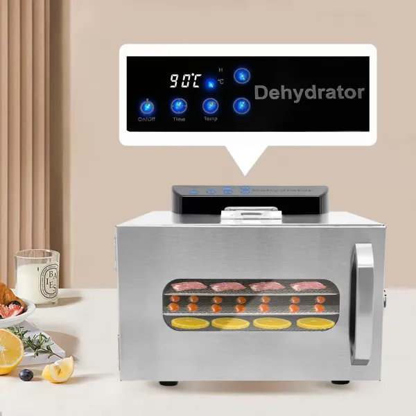 Sušička z nerezové oceli Regulátor teploty sušičky od 30 do 90 °C, funkce časovače 24 hodin Doba sušení 6 úrovní pro ovoce Maso Sušička ovoce Zelenina Byliny Sušička z nerezové oceli Regulátor teploty sušičky od 30 do 90 °C, funkce časovače 24 hodin Doba sušení 6 úrovní pro ovoce Maso Sušička ovoce Zelenina Byliny
