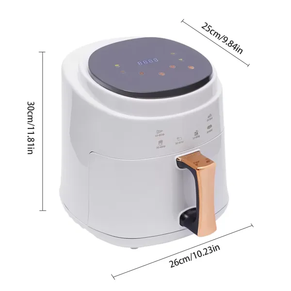 Horkovzdušná fritéza s domácí digitální fritézou, digitální displej, vzduchová fritéza, multifunkční vzduchová fritéza, 8L