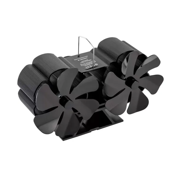 Krbový ventilátor, 12 lopatek, ventilátor sporáku, ventilátor bez elektřiny, termoventilátor