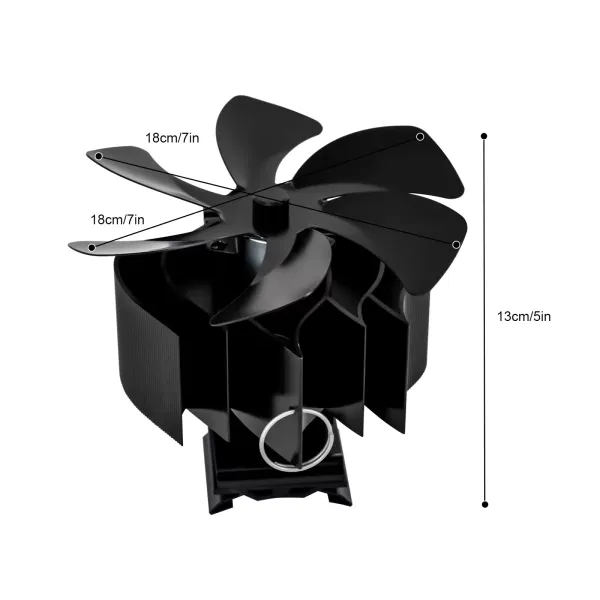 Ventilátor do krbových kamen, ventilátor do krbu, 6 lopatkový ventilátor do krbu, tiché motory Ventilátor do krbových kamen, ventilátor do krbu, 6 lopatkový ventilátor do krbu, tiché motory