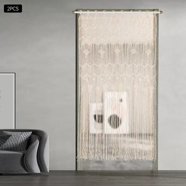 Macrame okenní závěs, dveřní závěs, macrame nástěnný závěs pro obývací pokoj, ložnici, svatební pozadí