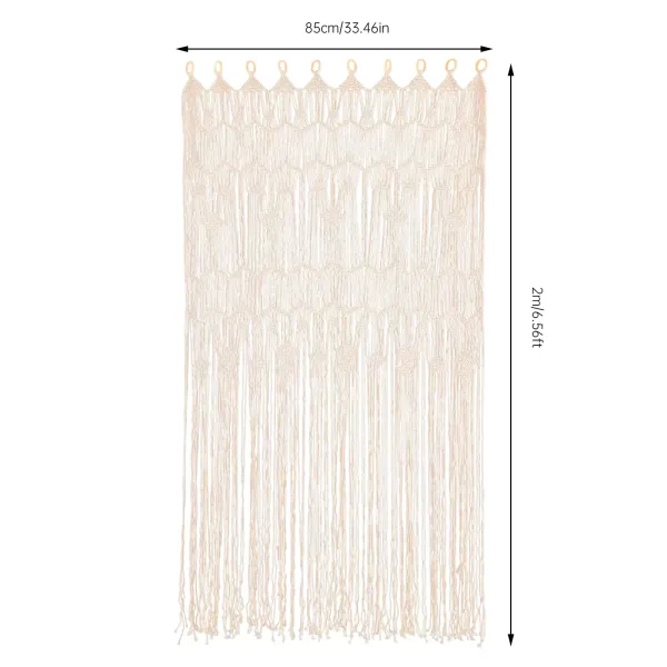 Macrame okenní závěs, dveřní závěs, macrame nástěnný závěs pro obývací pokoj, ložnici, svatební pozadí