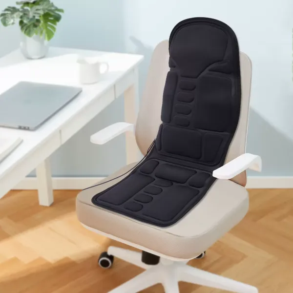Masážní sedák s teplem a vibracemi, masážní podložka pro křesla, masážní podložka pro domácí a kancelářskou relaxaci