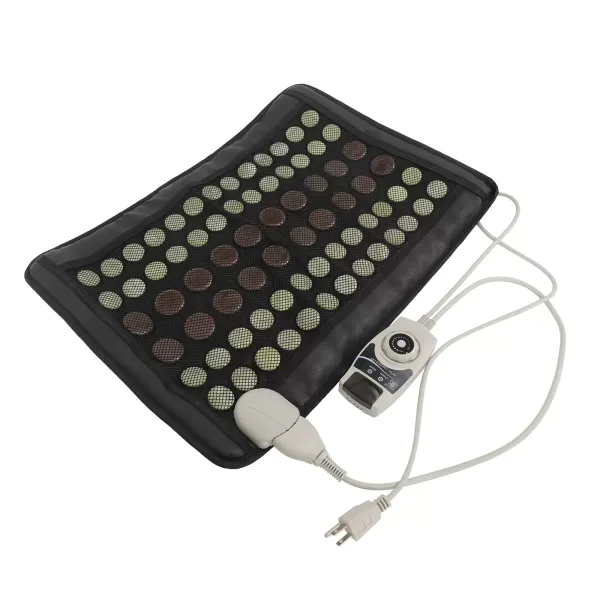 Infračervená vyhřívací podložka - Turmalín - Přírodní nefrit a turmanium - 23,5 x 16" - 220 V - Automatické vypnutí Infračervená vyhřívací podložka - Turmalín - Přírodní nefrit a turmanium - 23,5 x 16" - 220 V - Automatické vypnutí