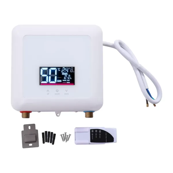 7500W okamžitý elektrický ohřívač vody s dálkovým ovládáním, Ipx4, pod stůl, snadná instalace, pro kuchyně, koupelny, jídelny, hotely atd.