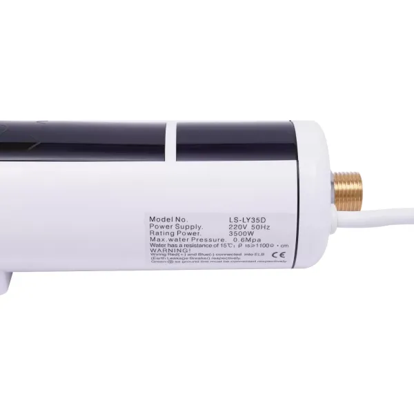 Průtokový ohřívač vody, LED displej Mini průtokový ohřívač vody 3500 W