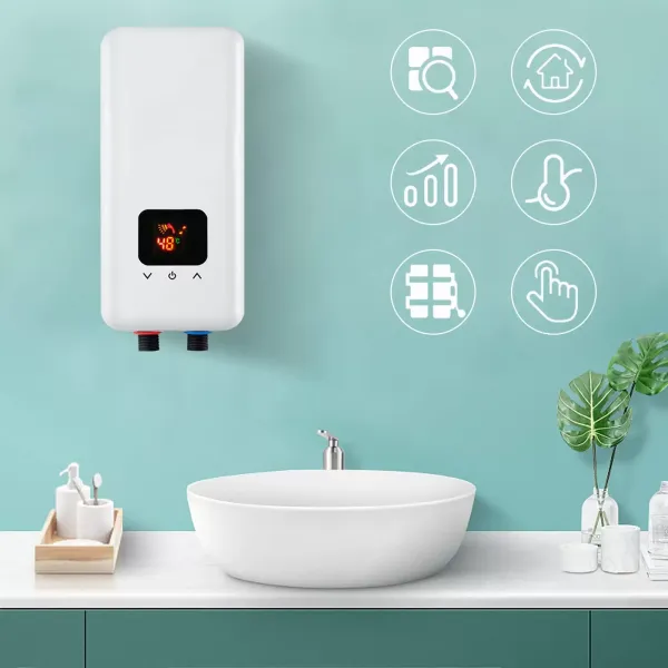 Mini elektrický ohřívač vody, mini okamžitý ohřívač teplé vody, bez nádrže do koupelny a kuchyně
