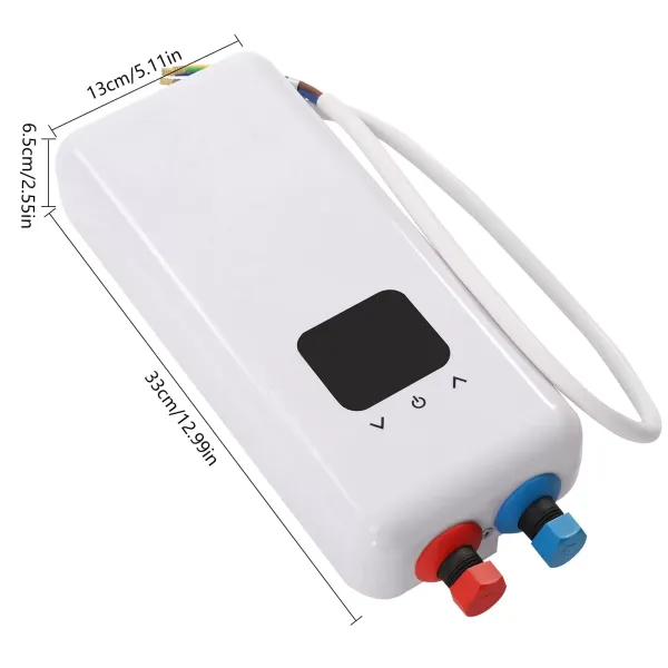 Mini elektrický ohřívač vody, mini okamžitý ohřívač teplé vody, bez nádrže do koupelny a kuchyně