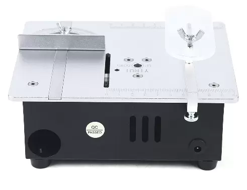 Mini stolní pily, 5000 ot./min Multifunkční mini stolní pila pro modelářství 96W s bezpečnostní vodicí deskou pro malé PCB tyče Akrylové hliníkové slitiny