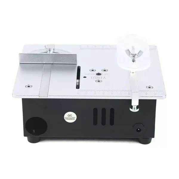 Mini stolní pily, 5000 ot./min Multifunkční mini stolní pila pro modelářství 96W s bezpečnostní vodicí deskou pro malé PCB tyče Akrylové hliníkové slitiny