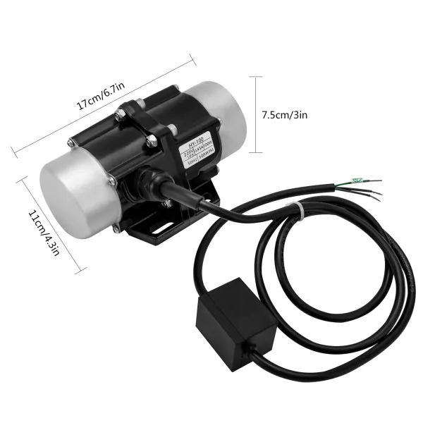 Betonový vibrátor Vibrační motor 100W Jednofázový AC 220V 3000ot./min Hliníková slitina 1,5M kabel Vibrační vibrátory Betonový vibrátor Vibrační motor 100W Jednofázový AC 220V 3000ot./min Hliníková slitina 1,5M kabel Vibrační vibrátory