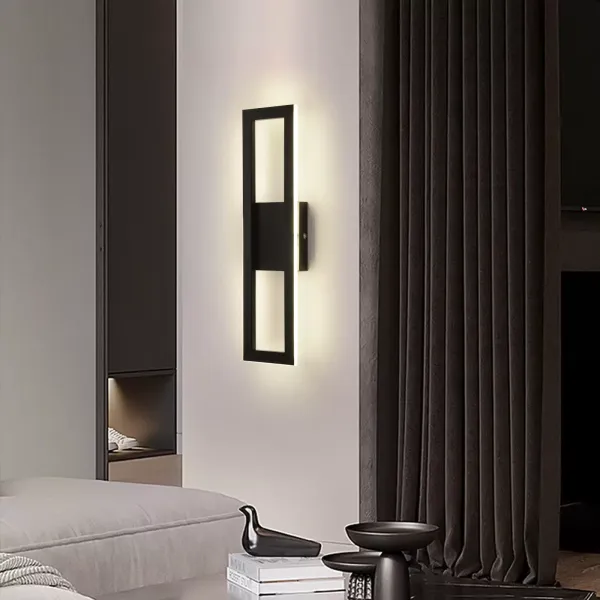 Vnitřní LED nástěnné svítidlo 19W Moderní nástěnná svítidla Dlouhá nástěnná světelná lišta 15,74 palce teplé, bílé světlo pro obývací pokoj Garáž Ložnice