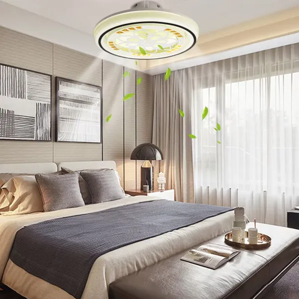 Stropní světlo Dálkové ovládání Stropní moderní LED Obývací pokoj Ložnice Lampa s ventilátorem Kulaté bezlopatkové stropní ventilátorové světlo LED stmívatelné lustrové svítidlo Stropní světlo Dálkové ovládání Stropní moderní LED Obývací pokoj Ložnice Lampa s ventilátorem Kulaté bezlopatkové stropní ventilátorové světlo LED stmívatelné lustrové svítidlo