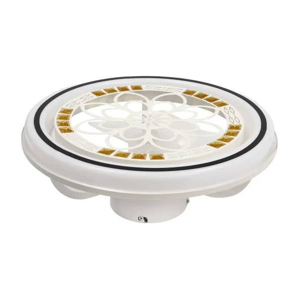 Stropní světlo Dálkové ovládání Stropní moderní LED Obývací pokoj Ložnice Lampa s ventilátorem Kulaté bezlopatkové stropní ventilátorové světlo LED stmívatelné lustrové svítidlo
