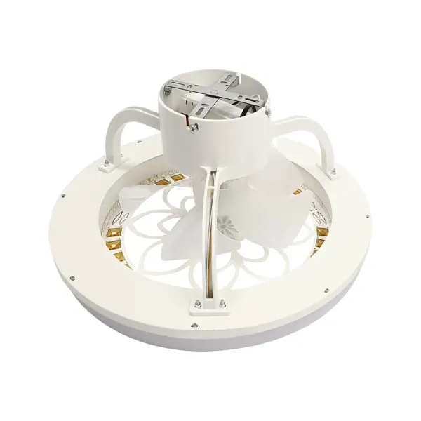 Stropní světlo Dálkové ovládání Stropní moderní LED Obývací pokoj Ložnice Lampa s ventilátorem Kulaté bezlopatkové stropní ventilátorové světlo LED stmívatelné lustrové svítidlo