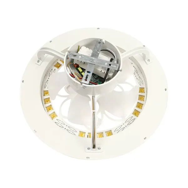 Stropní světlo Dálkové ovládání Stropní moderní LED Obývací pokoj Ložnice Lampa s ventilátorem Kulaté bezlopatkové stropní ventilátorové světlo LED stmívatelné lustrové svítidlo