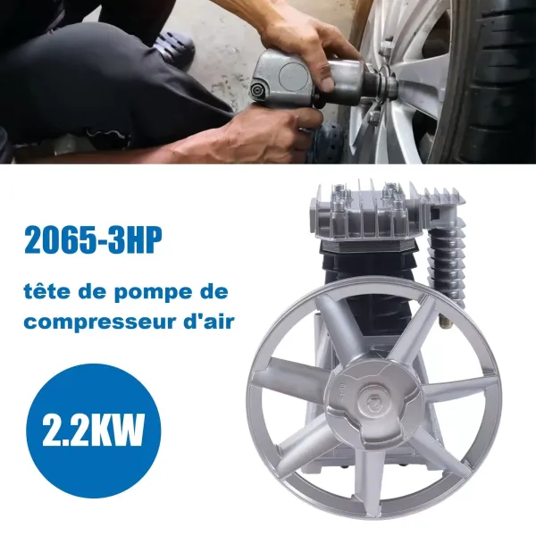 2,2 kW 2065-3 HP Hlava mazaného vzduchového čerpadla 3 HP válec 250 l/min