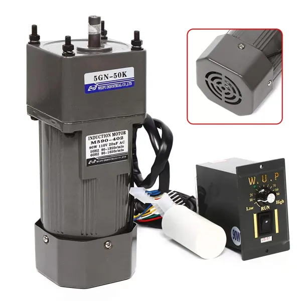 AC 220V 90W převodový motor s asynchronním motorem s regulátorem otáček