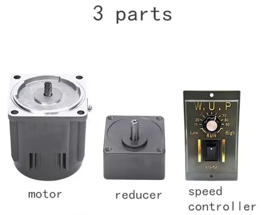 AC 220V 90W převodový motor s asynchronním motorem s regulátorem otáček
