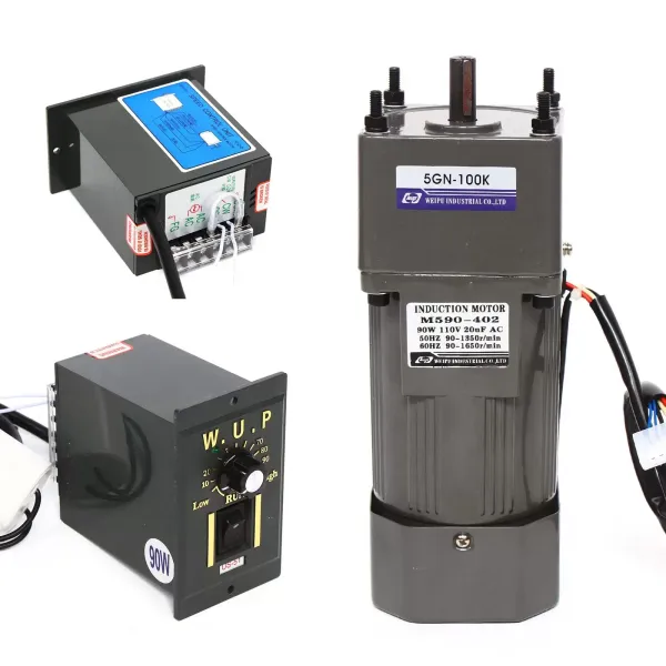 AC 220V 90W převodový motor s asynchronním motorem s regulátorem otáček