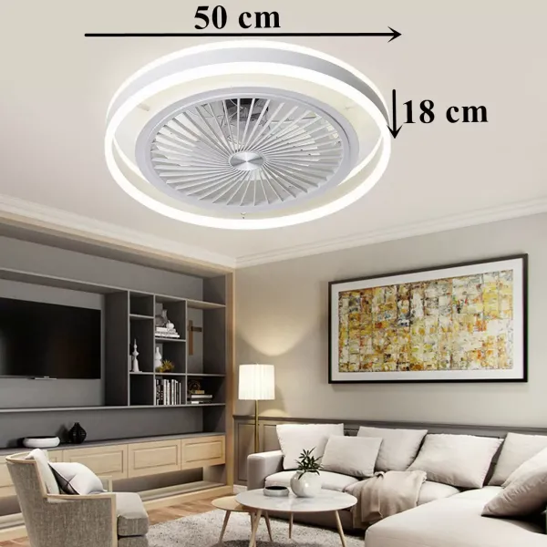 Moderní stropní ventilátor 36W s dálkovým ovládáním stmívatelné osvětlení ventilátor LED světlo