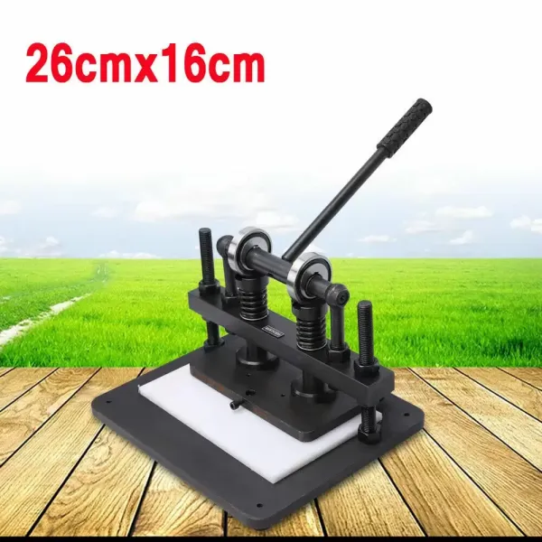 Razící lis 260 x 160 mm - Děrovací stroj a embosovací stroj - Ruční vysekávací stroj na kůži pro řezání různých materiálů (0-10 mm)