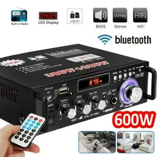 600W 2kanálový mini hifi digitální hifi audio zesilovač + dálkový ovladač 600W 2kanálový mini hifi digitální hifi audio zesilovač + dálkový ovladač
