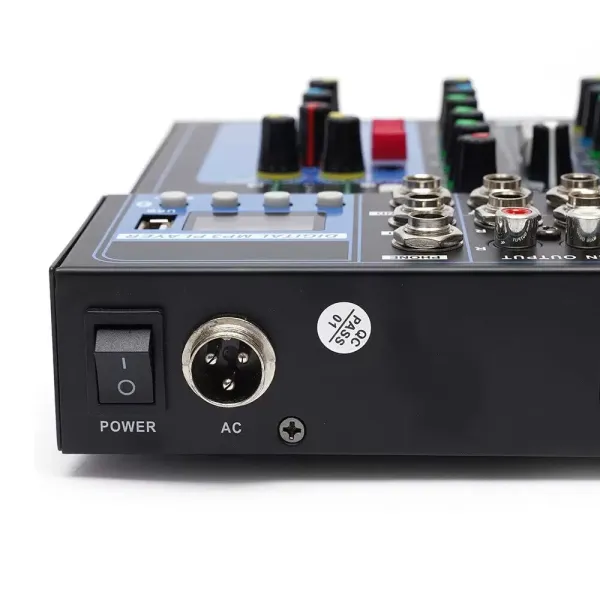 7kanálový Bluetooth audio mixážní pult USB DJ Sound 48V Phantom mixážní pult pro kytaristy, zpěváky nebo producenty