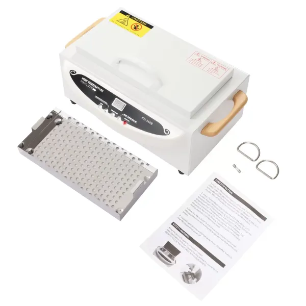 Horkovzdušný sterilizátor Sterilizátor 500W 220V/50Hz pro nástroje na nehty, kovová nádoba, nástroje pro krásu vlasů (500W)