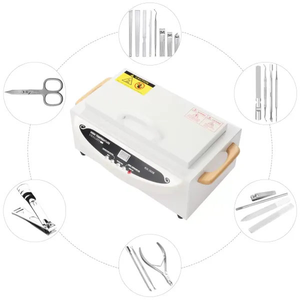 Horkovzdušný sterilizátor Sterilizátor 500W 220V/50Hz pro nástroje na nehty, kovová nádoba, nástroje pro krásu vlasů (500W) Horkovzdušný sterilizátor Sterilizátor 500W 220V/50Hz pro nástroje na nehty, kovová nádoba, nástroje pro krásu vlasů (500W)