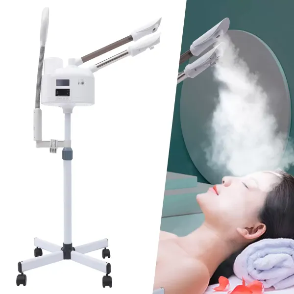 Ozónový parník kosmetický salon SPA Ozónový parník obličejová sauna kosmetický vaporizér Studio 750W profesionální napařovač obličeje na kolečkách pro obličej používaný pro lázně nebo osobní péči