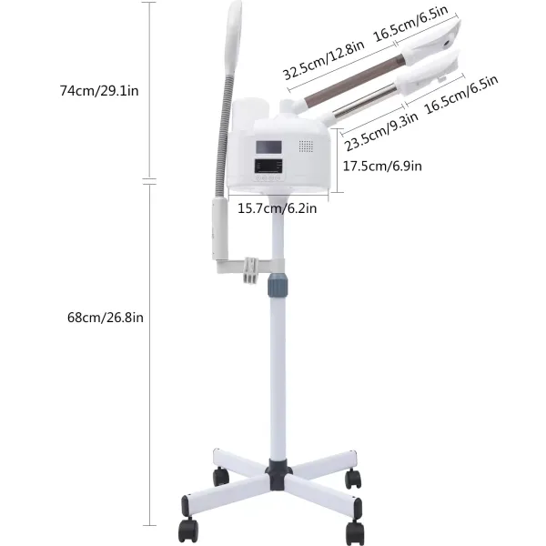 Ozónový parník kosmetický salon SPA Ozónový parník obličejová sauna kosmetický vaporizér Studio 750W profesionální napařovač obličeje na kolečkách pro obličej používaný pro lázně nebo osobní péči