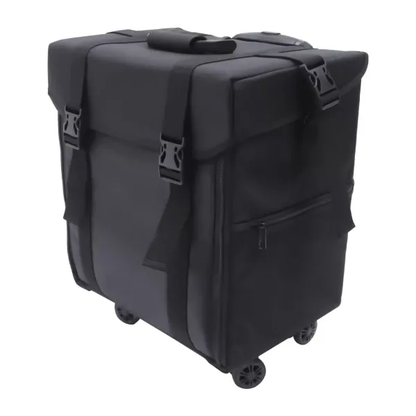 Rolling Makeup Case 2v1 velký rolovací kufr na make-up s krabičkou na nehty, černý