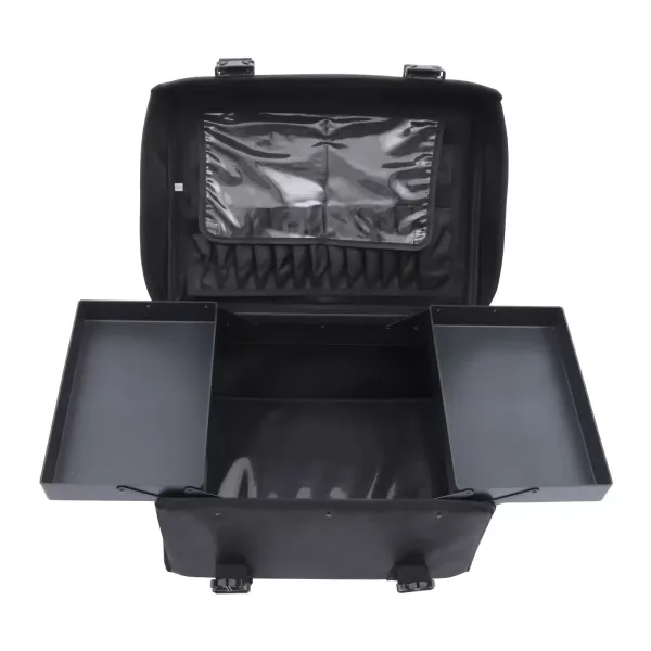 Rolling Makeup Case 2v1 velký rolovací kufr na make-up s krabičkou na nehty, černý