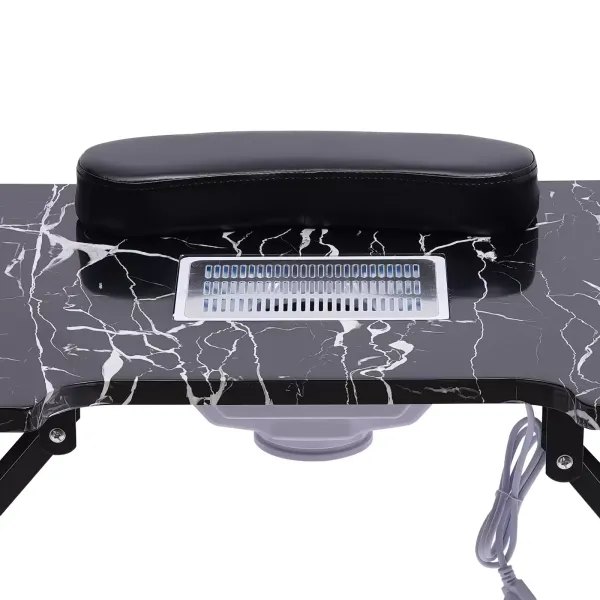 Přenosný hřebíkovací stůl pro techniky s funkcí skládání. Manikúrní stůl do salonu i domů