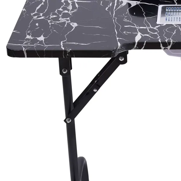 Přenosný hřebíkovací stůl pro techniky s funkcí skládání. Manikúrní stůl do salonu i domů