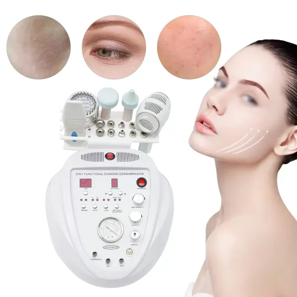 5v1 Spa Použití diamantového peelingu a vodního paprsku Beauty Aqua Facial Hydro Beauty Equipment Diamond Micro dermální bruska pro domácí lázeňský salon