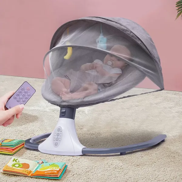 Houpačka - s funkcí elektrického houpání a hudby - 4 houpací světla a funkce času