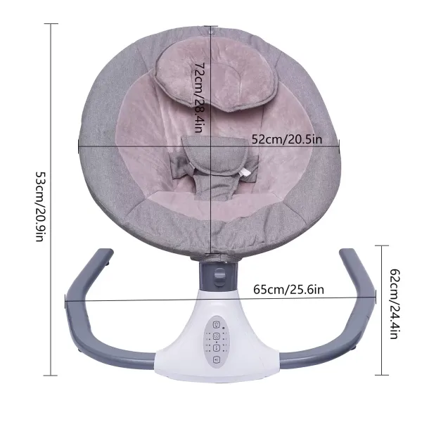 Houpačka - s funkcí elektrického houpání a hudby - 4 houpací světla a funkce času