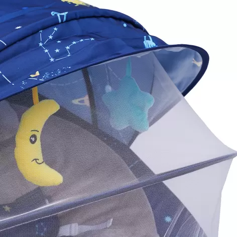 Dětské houpací křeslo s odnímatelnou síťkou, hračkou, tříbodovým bezpečnostním pásem, hudbou, Bluetooth a USB