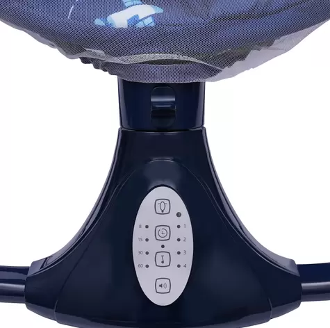 Dětské houpací křeslo s odnímatelnou sítí, hračkou, tříbodovým bezpečnostním pásem, hudbou, Bluetooth a USB