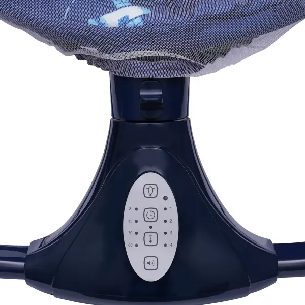 Dětské houpací křeslo s odnímatelnou síťkou, hračkou, tříbodovým bezpečnostním pásem, hudbou, Bluetooth a USB Dětské houpací křeslo s odnímatelnou síťkou, hračkou, tříbodovým bezpečnostním pásem, hudbou, Bluetooth a USB