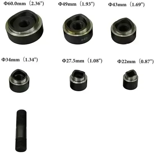 Hydraulický děrovací stroj/řezačka, razníky 22-60 mm, děrovací výkon 8T