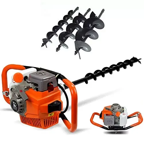 Plynová vrtačka 52 CC s 2-taktním motorem, 3 x 4"/6" čepy