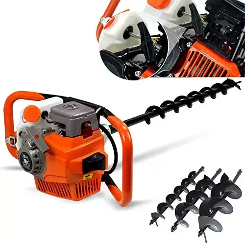 Plynová vrtačka 52 CC s 2-taktním motorem, 3 x 4"/6" čepy Plynová vrtačka 52 CC s 2-taktním motorem, 3 x 4"/6" čepy