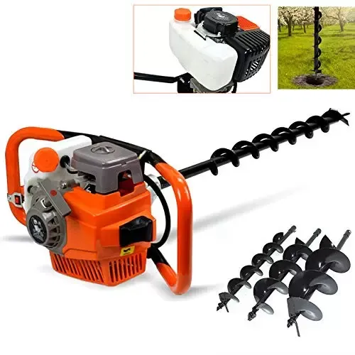 Plynová vrtačka 52 CC s 2-taktním motorem, 3 x 4"/6" čepy Plynová vrtačka 52 CC s 2-taktním motorem, 3 x 4"/6" čepy
